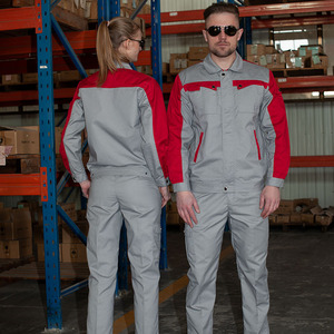 Usine directe de haute qualité coton manches courtes salopette confort vêtements de travail - Product Image 5