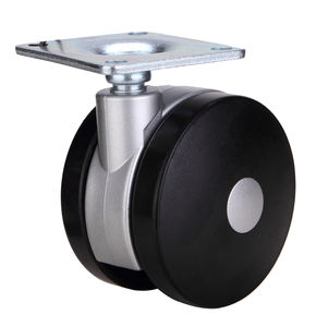 Moderne 3-Zoll-Doppelrad 75mm Hochleistungs-drehbare verstellbare Kunststoff rolle 65*55mm/65*65mm Platte 17 Jahre Pause - Product Image 2