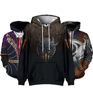 Fitspi Atacado Personalizado Hot Game Design 3d Camisola Impressão Digital Unisex Hoodies Moletom Pullover