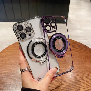 ฟิล์มป้องกันสำหรับ16 <span class=keywords><strong>PRO</strong></span> <span class=keywords><strong>MAX</strong></span> 15 14 13 12 11 PC, เคสป้องกันเลนส์ชาร์จแบบแม่เหล็กแบบใสเคสโทรศัพท์มือถือ - Product Image 1