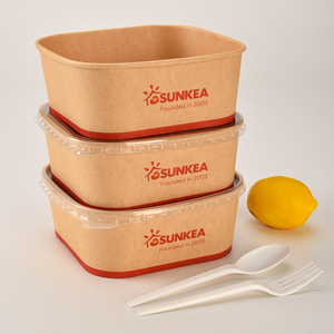 Bol à salade en papier empilable, personnalisé, imprimé, de qualité alimentaire, écologique, jetable, résistant aux fuites, avec doublure en PE durable, pour les collations - Product Image 3