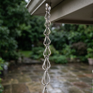 Cadena de Lluvia Decorativa de Aluminio Premium para Drenaje de Agua en Techos, Jardines y Exteriores del Hogar - Product Image 3