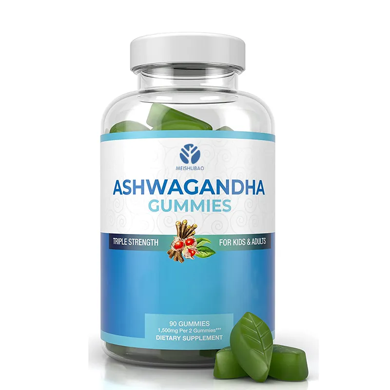 Vegan Ashwagandha Gummies Herbal Ashwagandha vitamina D Gummy Ashwagandha integratori supporto Mood & Energy
