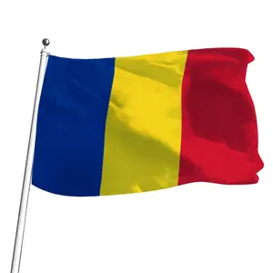 罗马尼亚国旗3x5ft 90x150cm厘米聚酯飞行罗马尼亚罗马尼亚国家蓝色黄色红旗