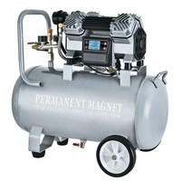Compresseur d'air portable silencieux sans huile, système pneumatique industriel, 1500W, visseuse, peinture en spray, réservoir en aluminium de 30l