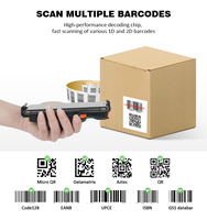 Clip arrière de téléphone 2.4G sans fil 2D QR Scanner de code à barres avec balayage de code-barres portable pour téléphone IOS Android