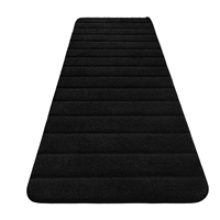 Luxury Long Bathroom Runner Rugs Soft Absorbent Microfiber Non-Slip Rubber Backing Striped Machine Washable Plush Mats