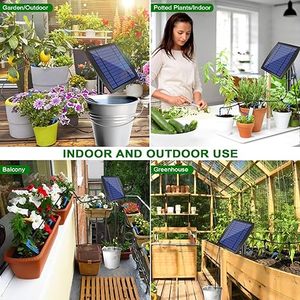 Ensemble d'équipement d'irrigation automatique d'économie d'eau système d'irrigation de jardin solaire, bricolage plantes à la maison arrosage automatique irrigation goutte à goutte - Product Image 4