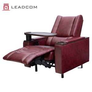 Fauteuil inclinable de cinéma VIP en cuir véritable LEADCOM LS-819 Zero Wall, entièrement rembourré, avec repose-pieds pliable, siège de théâtre VIP - Product Image 4
