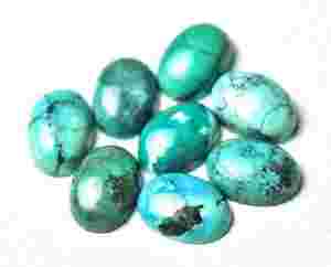 Lote de piedras preciosas sueltas ovaladas turquesas tibetanas naturales pulidas sin tratar para hacer joyas de piedras preciosas calibradas al por mayor - Product Image 4