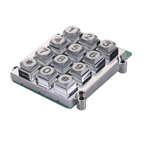 Clavier robuste anti-vandalisme en alliage de zinc à 12 touches lumineuses et étanche pour casier intelligent de colis, terminal de stationnement, approvisionnement en gros