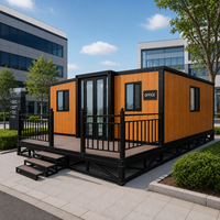 Casa Contenedor Prefabricada de 40 pies, Expandible, 2 Dormitorios, con Sistema Solar y Eólico Integrado