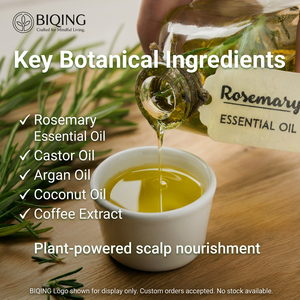 Olio per la Crescita dei Capelli 100% Naturale e Biologico con Marchio Privato, Miscela di <span class=keywords><strong>Erbe</strong></span>, Rosmarino e Olio di Ricino per Uomini e Donne - Product Image 4