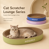 Lit-griffoir pour chat en carton ondulé, résistant à l'usure, sans éclats, esthétique, ovale, pour salon, vente en gros