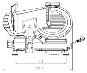 Trancheuse à viande commerciale de luxe 250W en aluminium poli semi-automatique 300MM diamètre de lame coupe-viande nouvel état - Product Image 5