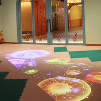 Sistema de Software de Iluminación Interactiva para Proyectores, Entretenimiento Nocturno, Juego de Proyección Interactiva para Pisos, Piscina, HD 1080p, Enfoque Automático