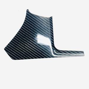 مجموعة من 12 قطعة من ألياف الكربون الحقيقي من شركة تصنيع المعدات الأصلية لنموذج تسلا X-، غطاء لوحة القيادة المركزية الأمامية للوحة القيادة ، لوحة الملاحة - Product Image 5