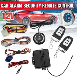 Kit d'alarme de voiture 12V avec télécommande, système d'entrée sans clé, démarrage du moteur, alarme, bouton poussoir, démarrage/arrêt automatique - Product Image 1