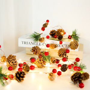 20 <span class=keywords><strong>LED</strong></span> 2M Tiên Dây Đồng <span class=keywords><strong>Led</strong></span> Thông <span class=keywords><strong>Cone</strong></span> Lights Vòng Hoa DIY Đèn Battery Powered Cây Giáng Sinh Trang Trí Ngoài Trời Chuỗi Ánh Sáng - Product Image 1