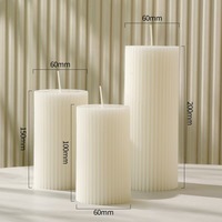 Vela Aromática de Cera de Soya con Diseño Geométrico Moderno, Hecha a Mano, de Lujo, para Decoración Navideña y de Año Nuevo