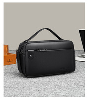 Nouvelle mode, sac à main pour homme en cuir PU, sac à main pour homme de haute qualité, grande capacité, sac d'affaires avec plusieurs poches