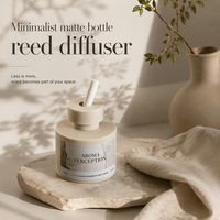 Diffuseur de parfum Wabi Sabi au meilleur prix, flacon en plastique mat, boîte cadeau en papier artistique, étiquette personnalisée pour l'arôme de chambre à coucher