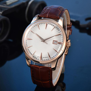 HANNAH MARTIN <b>Watch</b> Factory Custom Minimalist Date <b>Watch</b> dial Logo Fashion Casual Genuine Leather Stainless Steel <b>Watch</b> <b>for</b> <b>Men</b> - Product Image 2