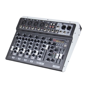 มิกเซอร์เสียงระดับมืออาชีพ 6 ช่องสัญญาณ ขนาดเล็ก สำหรับใช้งานในบ้านและการแสดงบนเวที พร้อมเอฟเฟกต์ในตัว <span class=keywords><strong>EQ</strong></span> 3 แบนด์ ระบบอัตโนมัติ บลูทูธ - Product Image 1