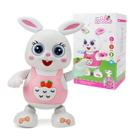Jouet éducatif en plastique personnalisé en forme de lapin dansant avec des yeux et des oreilles mobiles, pour bébés de 2 à 4 ans, cadeau idéal