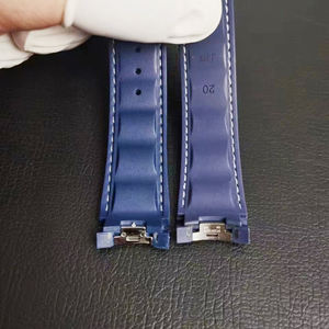 Bracelet de montre en caoutchouc fluoré 20 mm 21 mm pour montre OMG Sea-<span class=keywords><strong>master</strong></span> AT150 AQUA <span class=keywords><strong>TERRA</strong></span> 150 FKM Bracelet souple Boucle déployante - Product Image 3