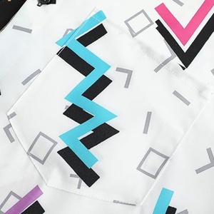 Camisas Casuales Retro Disco de los 80s y 90s para Hombre, con Cuello Alto, Logotipo Personalizado ODM, Estampadas y Transpirables - Product Image 5