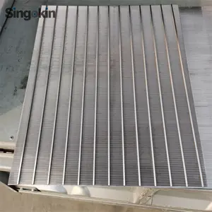 Elemento filtrante per trattamento dell'acqua con schermo a cuneo in acciaio inossidabile 100x200cm