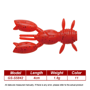 Señuelo de Pesca Chinu Koro Craw, 4 cm/1.8 g, 10 Piezas/Bolsa, Señuelo de Plástico Suave <span class=keywords><strong>Selco</strong></span>, Forma Realista de Cangrejo de Río, para Pesca de Lubina y Peces Depredadores - Product Image 2