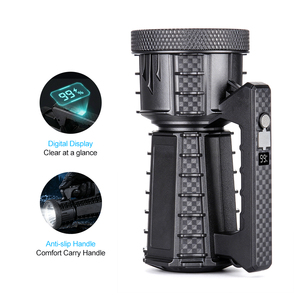 Projecteur laser longue portée 1500m, lampe torche numérique portable d'extérieur avec affichage LED, batterie externe rechargeable Type-C, lumière du jour 5000K - Product Image 1