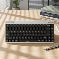 Teclado ZORNHER LK75 Ultimate Negro de Perfil Bajo, Tri-Modo, de Aluminio, Compatible con Hot-Swap, para Computadoras Portátiles Mac y PC con Windows