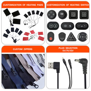 Chaleco calefactable de trabajo al aire libre de invierno 9 zonas de calefacción de talla grande logotipo personalizado USB algodón Casual directo de fábrica al por mayor Dropshipping - Product Image 5