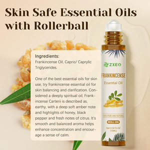 <span class=keywords><strong>Huile</strong></span> <span class=keywords><strong>essentielle</strong></span> de frankincense et de myrrhe pure 10 ml avec logo personnalisé, roll-on 100% pur pour les yeux, hydratant, bille anti-rides - Product Image 5