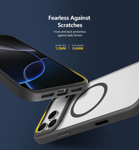 2025 nuova custodia per cellulare con struttura in metallo alla rinfusa, custodia magnetica per telefono trasparente in TPU per iPhone 17 Pro Max Air 16 15 - Product Image 5