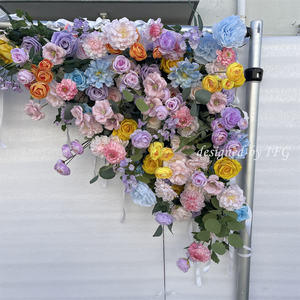 IFG vente en gros à la main soie printemps couleurs arc artificiel suspendu fleur toile de fond pour mariage fête des mères Halloween fête maison - Product Image 4