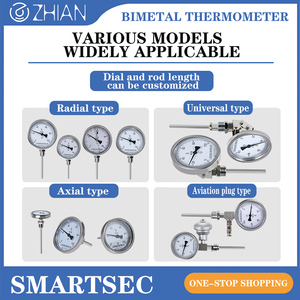 Termómetro Industrial Bimetálico de Dial, Precio de Fábrica, Totalmente en Acero Inoxidable, Compatible con OEM y ODM, Instrumentos de Medición de Temperatura - Product Image 1