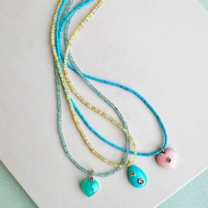 Collar con Colgante de Jade en Forma de Corazón y Flor, Estilo Europeo y Americano, Nuevo, DIY, Cobre con Baño de Oro, Retención de Color - Product Image 2