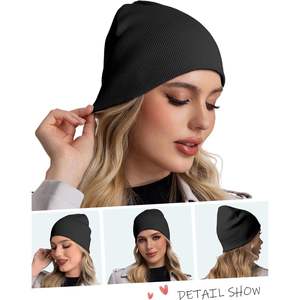 Gorro de Punto Unisex de Algodón, 52-58cm, Gorro de Invierno para Hombre y Mujer, Gorro Cálido Informal - Product Image 4