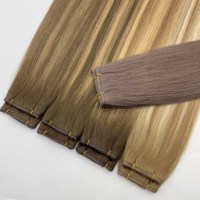 Extensions de cheveux vierges européens 2025 à expédition directe, couleur claire, très lisses, micro-liens, sans perte, longue durée de vie