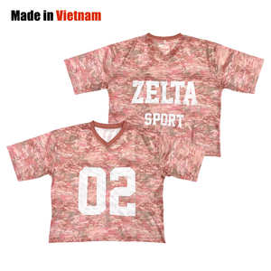 T-shirts en jersey imprimé personnalisé T-shirts en jersey de maille T-shirt surdimensionné de football T-shirt à col en V - Product Image 1