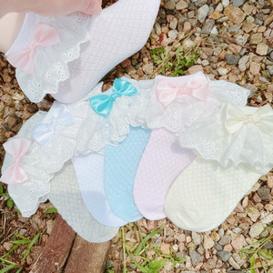 Chaussettes pour bébés filles, nouveau-nés, tout-petits, enfants, chaussettes en coton à volants en dentelle, chaussettes de princesse, chaussettes de danse pour filles - Product Image 6