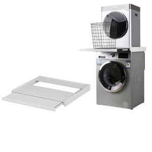Kit de superposition <span class=keywords><strong>pour</strong></span> <span class=keywords><strong>machine</strong></span> <span class=keywords><strong>à</strong></span> <span class=keywords><strong>laver</strong></span> ou <span class=keywords><strong>sèche</strong></span>-<span class=keywords><strong>linge</strong></span> avec <span class=keywords><strong>étagère</strong></span> coulissante en acier inoxydable, durable <span class=keywords><strong>pour</strong></span> la salle de bain ou la buanderie - Product Image 4