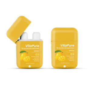 Inhalador Nasal de Doble Orificio con Tapa Abatible, Portátil, con Aceite Esencial de Mentol Natural, Sensación de Doble Enfriamiento para la Congestión Nasal - Product Image 3