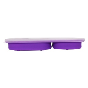 Contenitore di alimento Pieghevole Pieghevole <span class=keywords><strong>2</strong></span> Vano Bambini da Asporto Microonde Scatola di Pranzo Del Silicone - Product Image 1