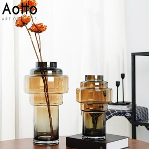 Florero de ámbar degradado artístico - Product Image 3