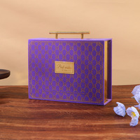 Boîte Cadeau Portable Personnalisée de Luxe avec Poignée, Écologique et Haut de Gamme, Gaufrage pour Cadeaux d'Anniversaire et de Saint-Valentin